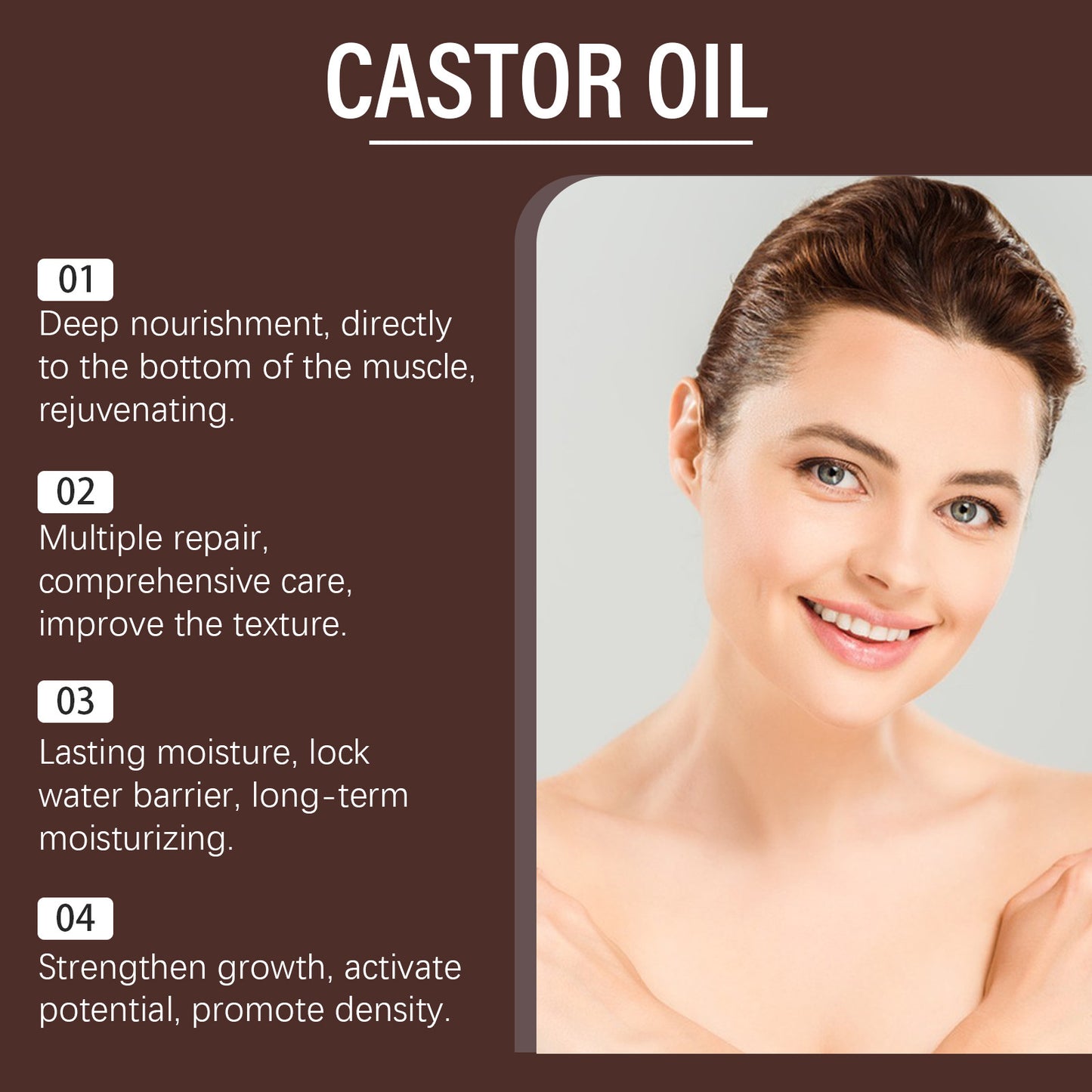 Organic Castor Oil Body Skin Nourishing And Moisturizing Eyebrow Hair Moisturizing Massage Treatment Oil