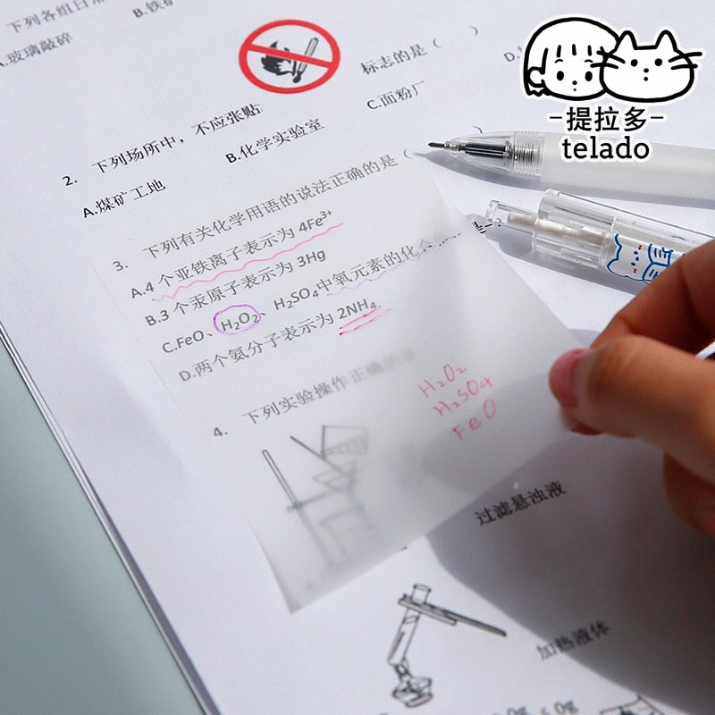 50 sheets Cute bear transparent Sticky Message Notes Memo Pad