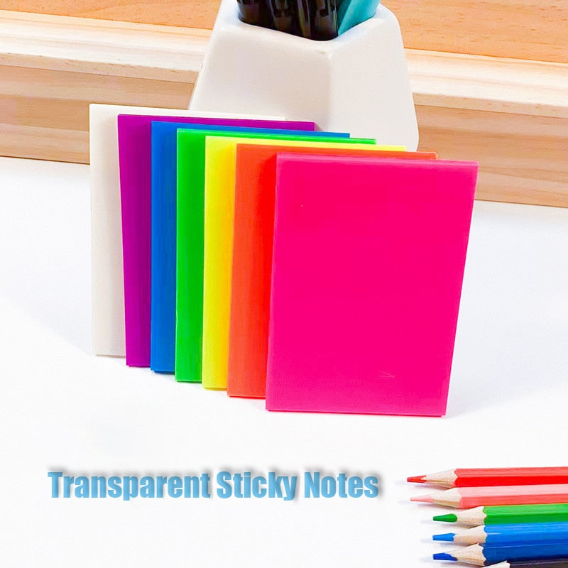 Transparent Sticky Notes 50 Sheets Waterproof