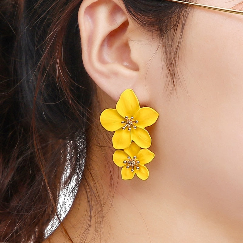 Flower earrings