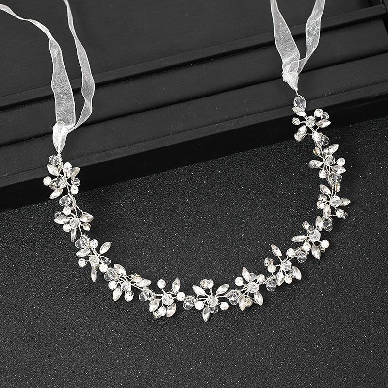 Handgjorda Crystal Rhinestone tiaror, bröllopshårband