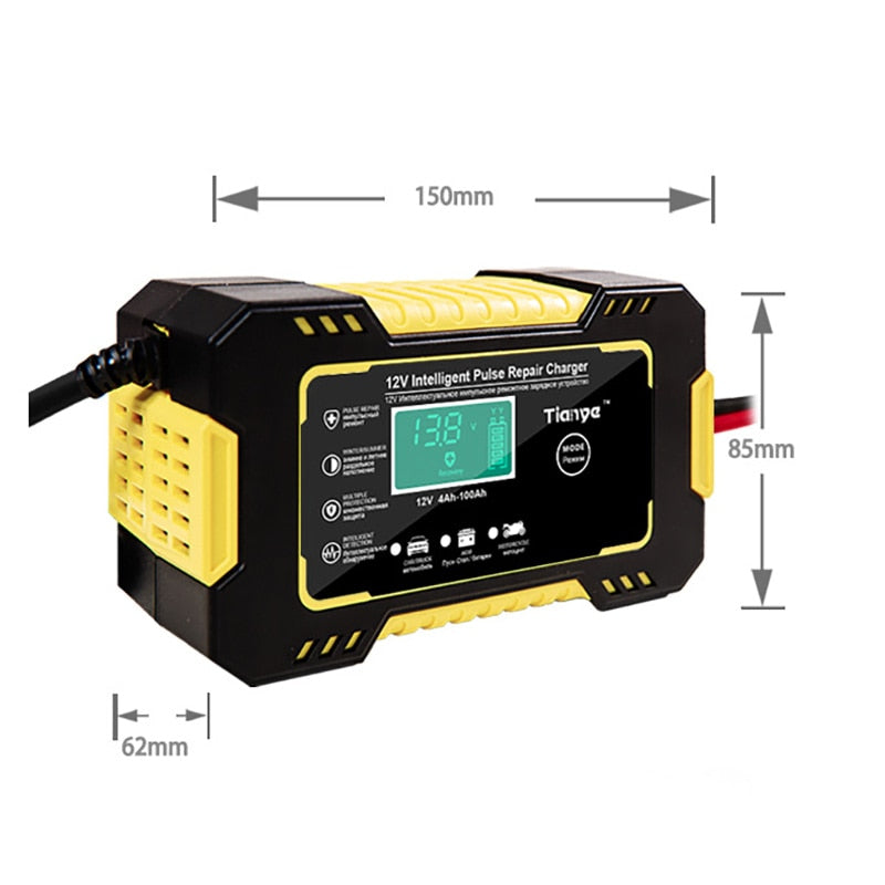 12V 6A Smart Automatic Car Battery Charger