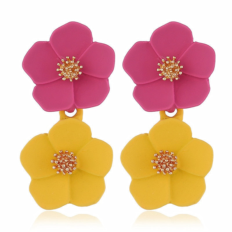 Double layer Flower Earrings