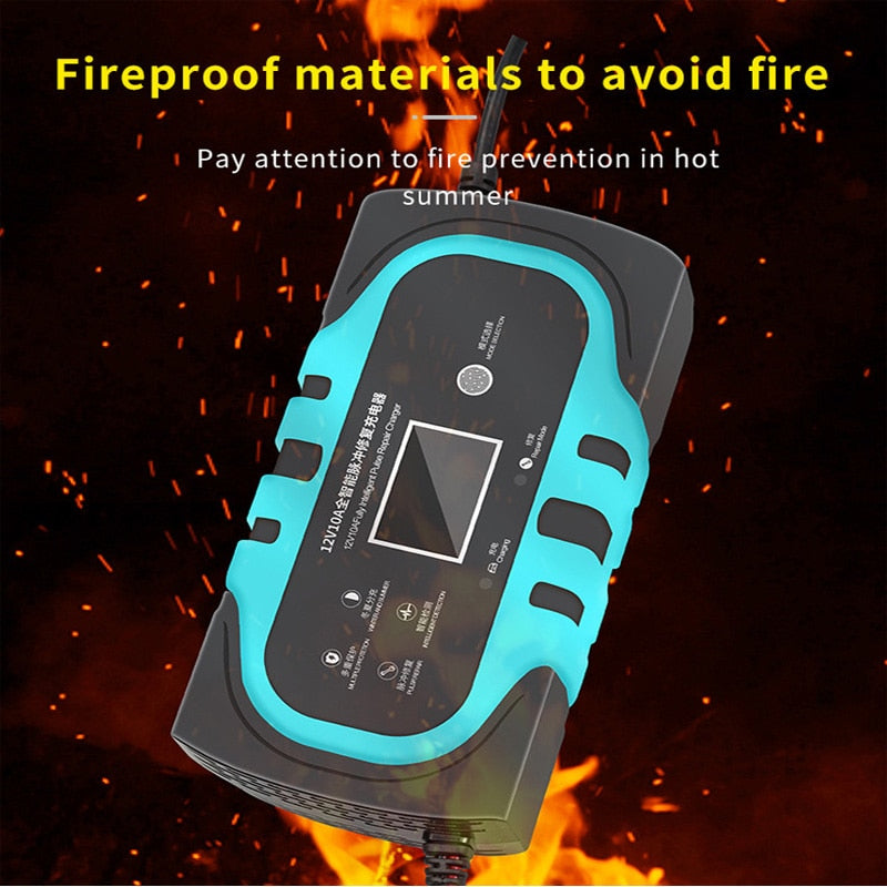 12V 10A Pulse Repair Charger Car Battery Charger