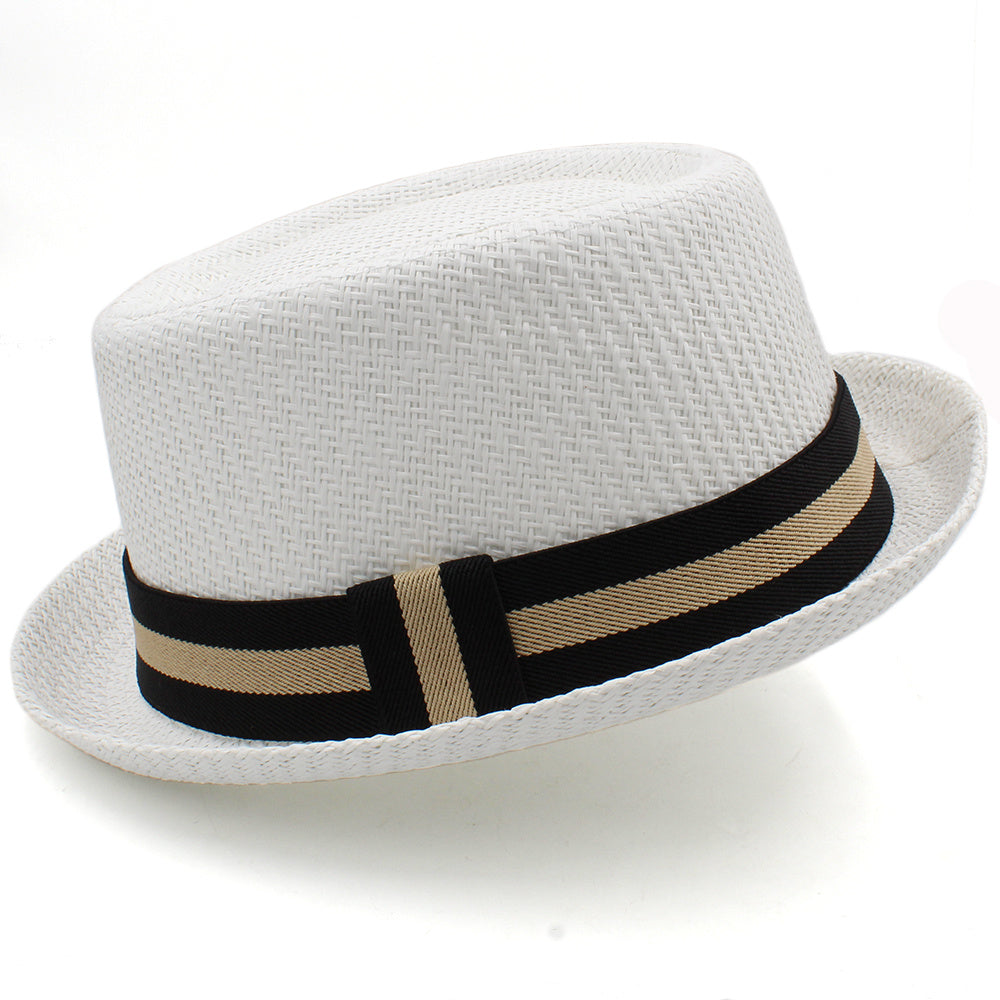Unisex Casual Flat-Top Straw Hat