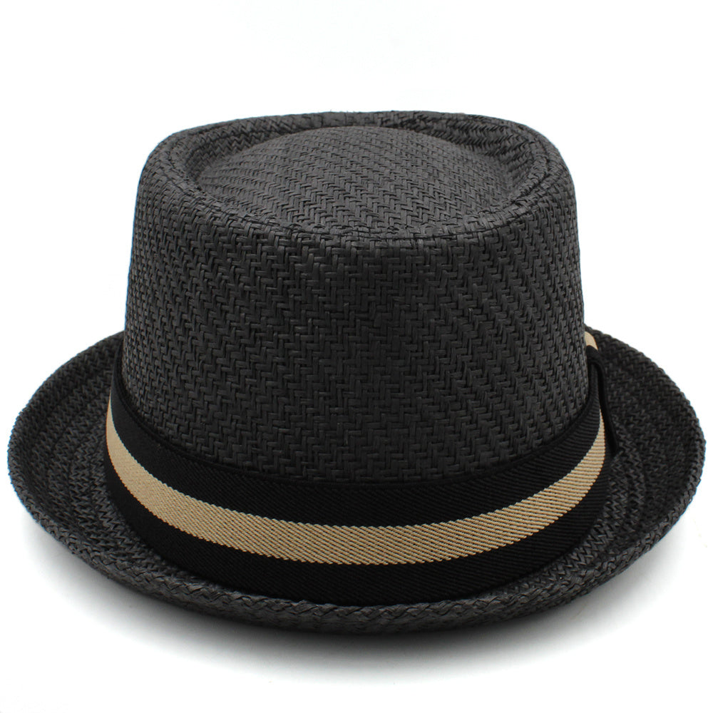 Unisex Casual Flat-Top Straw Hat