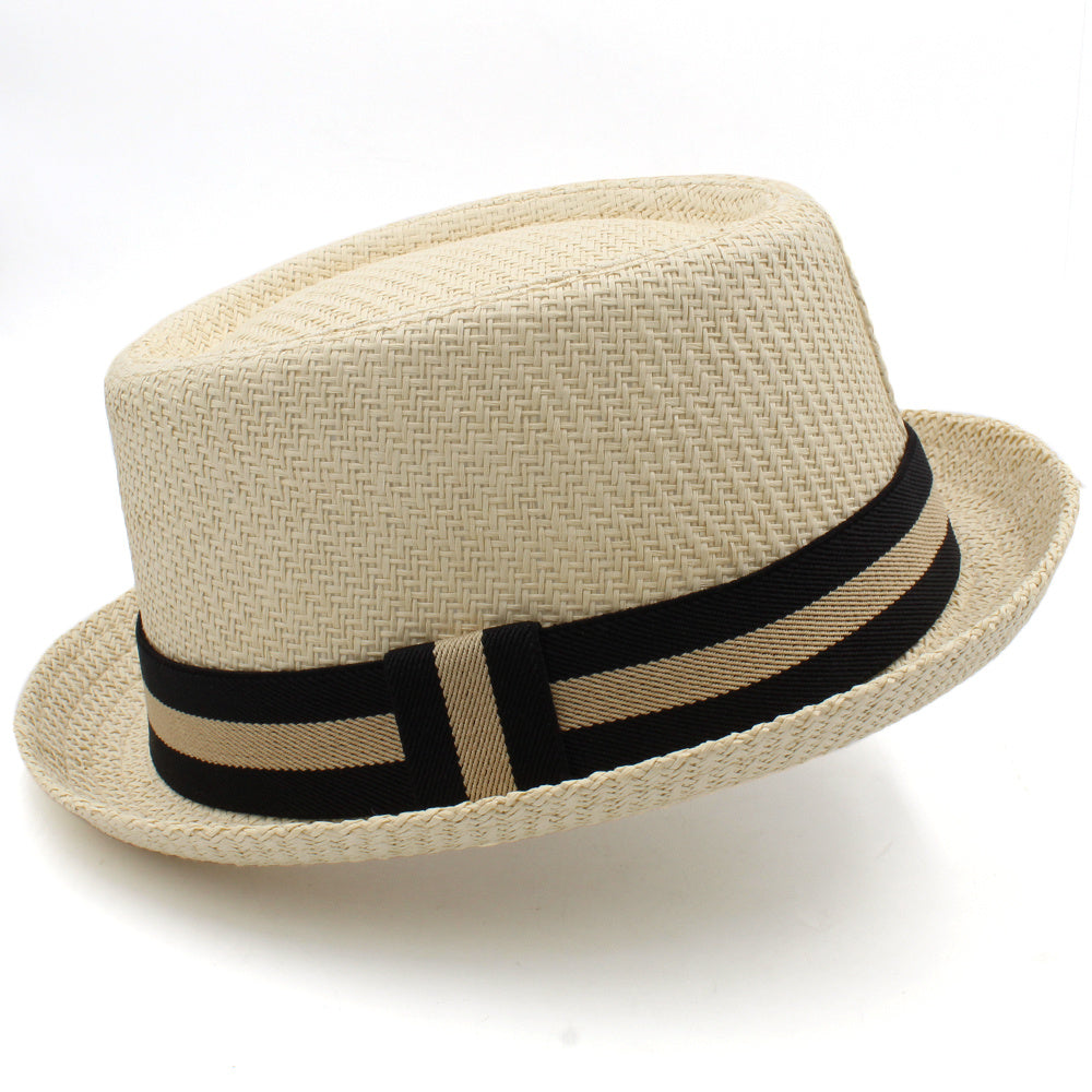 Unisex Casual Flat-Top Straw Hat