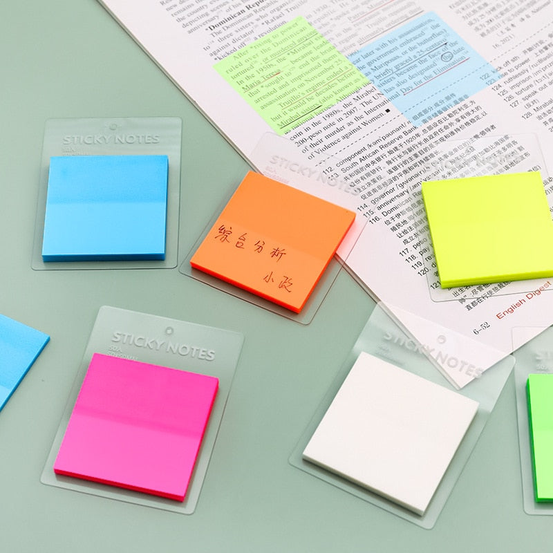 50 Sheets Transparent Waterproof Sticky Notes Pad