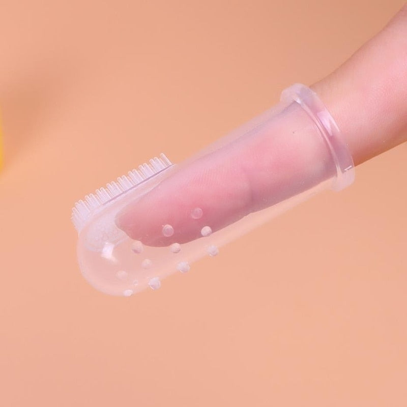 2 Pcs Soft Silicone Pet Finger Toothbrush