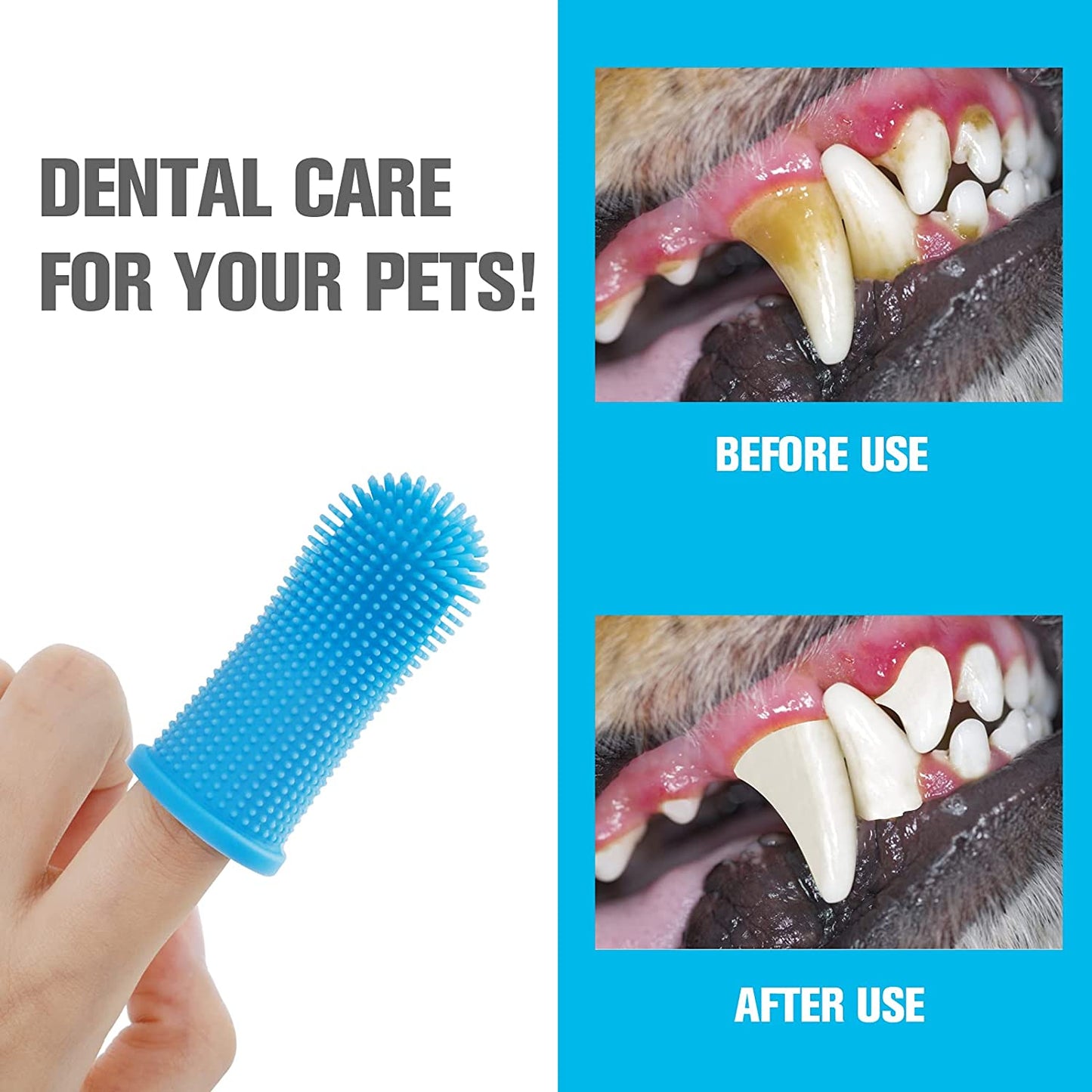 New Ultra Soft Pet Finger Toothbrush Teeth Cleaning