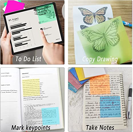 50 Sheets Creative Transparent PET Memo Pad Posted It Sticky Notes