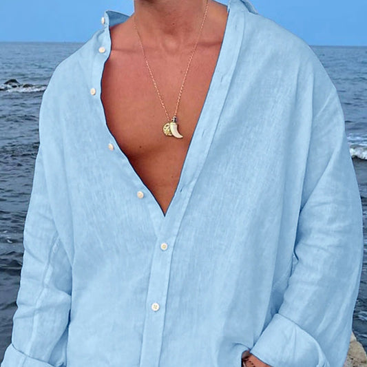 Men's Outdoor Daily Shirts, Holiday Streetwear, Basic Casual