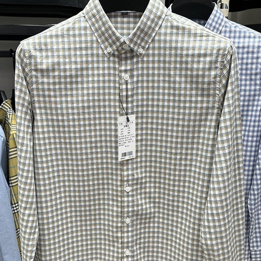 Men's Spring And Autumn Clothing Casual Plaid Pure Cotton Shirt