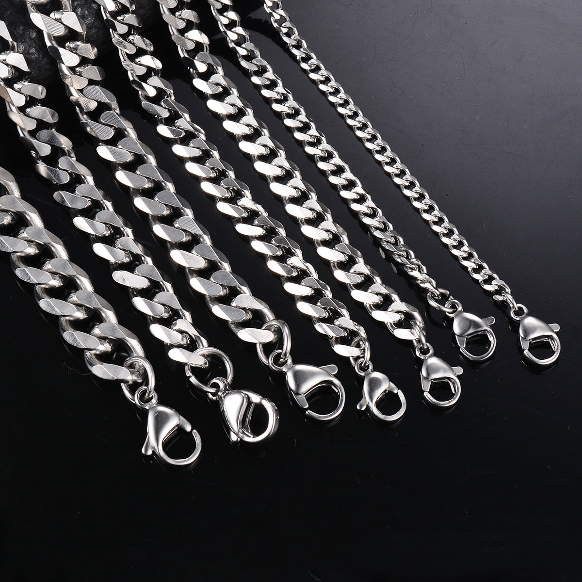 Men's Necklace Stainless Steel Cuban Chain Bracelet