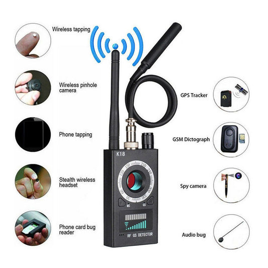 Anti-spy Signal Detector Camera GSM Audio Bug Finder GPS Signal lens