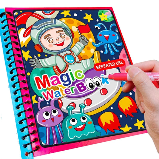 Montessori Toys, Reusable Coloring Book, Magic Water Drawing Book for kid's