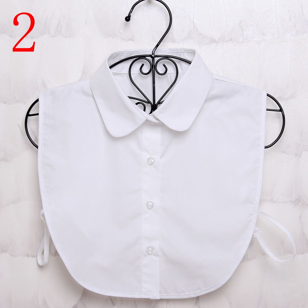 Women Cotton Lace Fake Collar Blouse