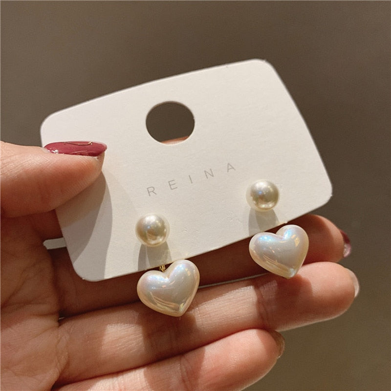 Heart Pearl Fine Earrings