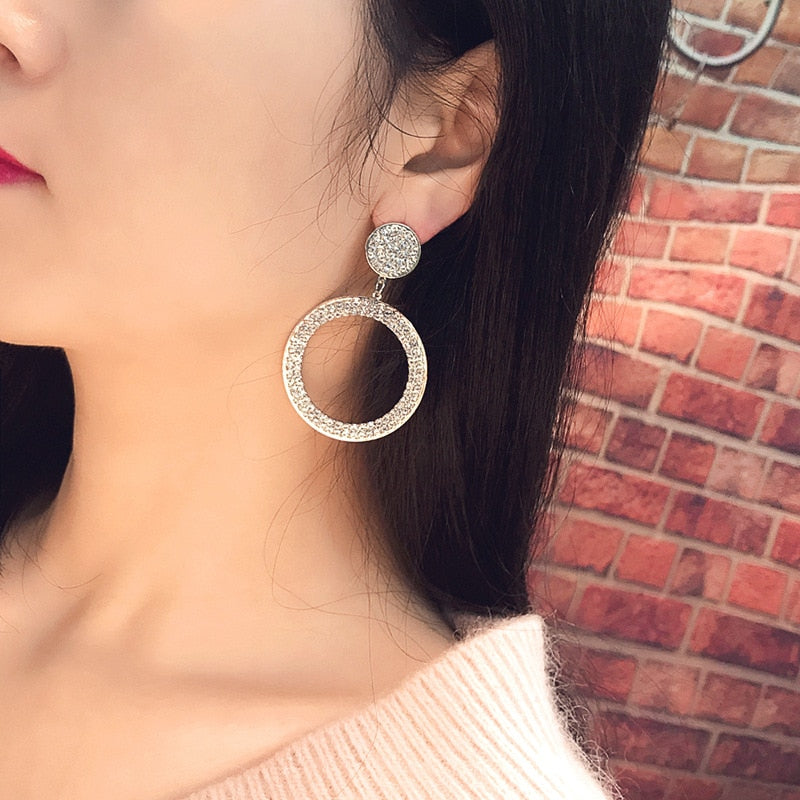 Cubic Zirconia Crystal Earrings