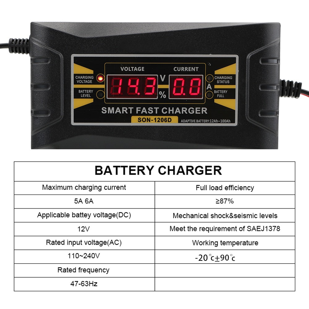 12V 6A Lead Acid Battery-chargers/Car Battery Charger 150V-250V