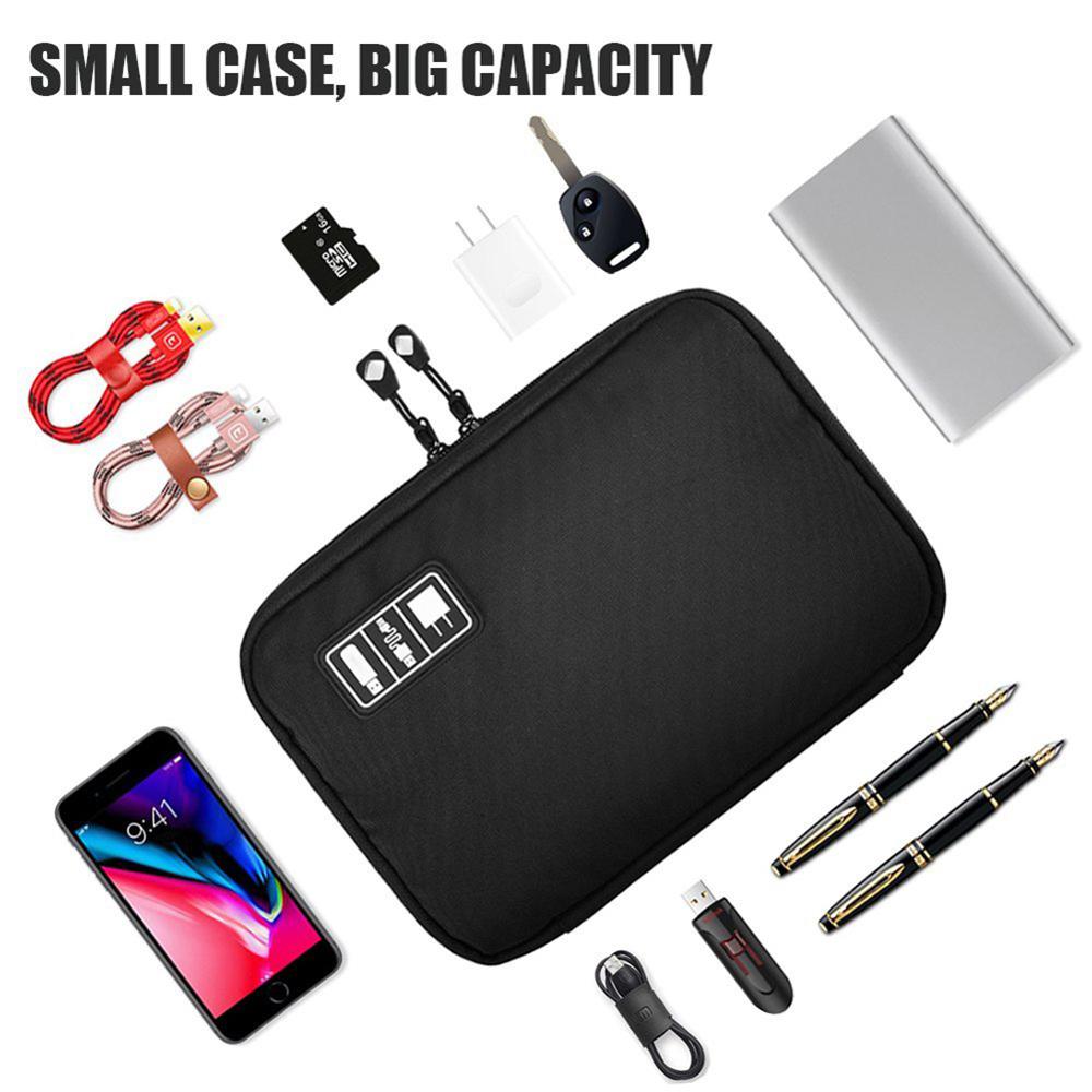 Cable Organizer System Kit Case, USB Data Cable Earphone Wire Pen Power Bank Storage Bags