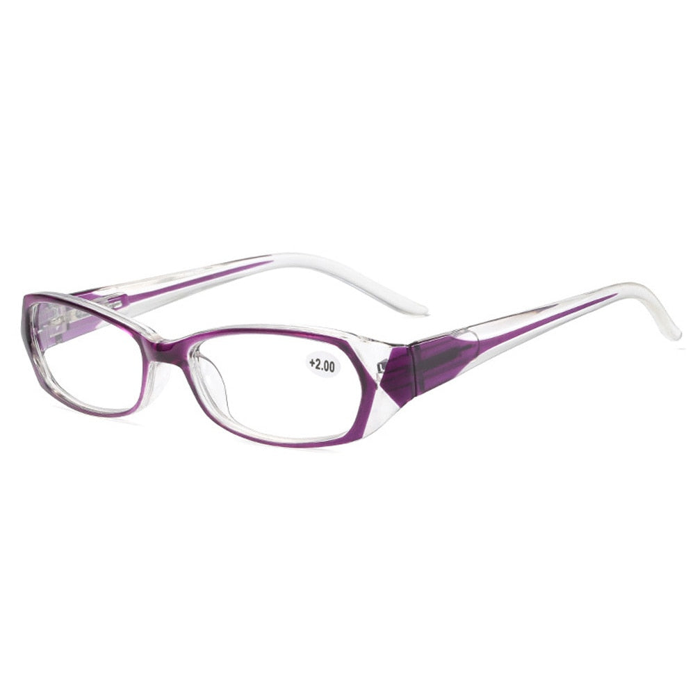 Retro Anti Blue Ray Reading Glasses for Women, Computer Prescription Eyewear with +1.5 +2