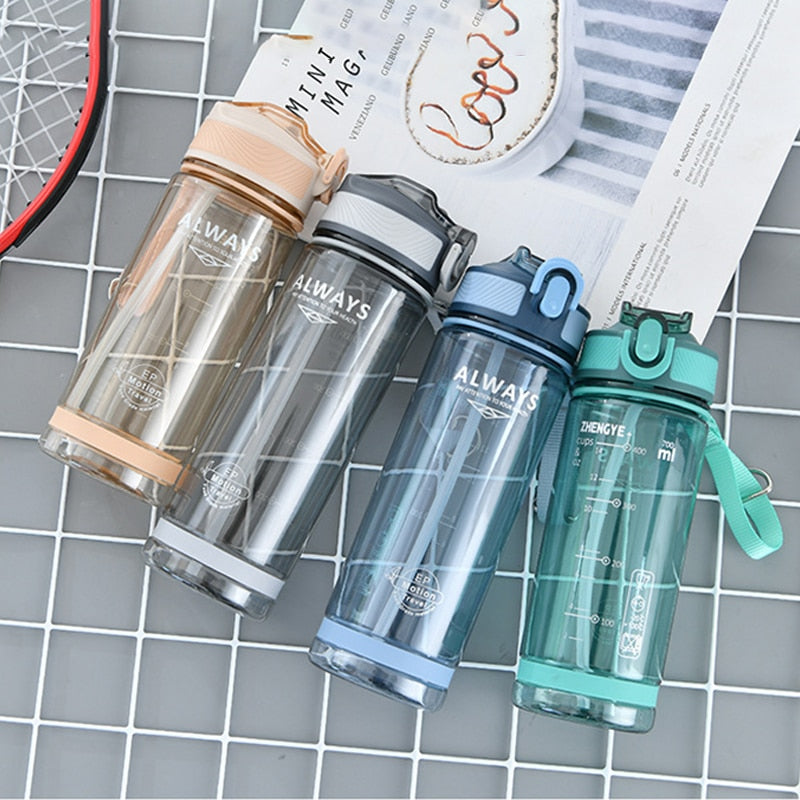 Sports Water Bottle With Straw