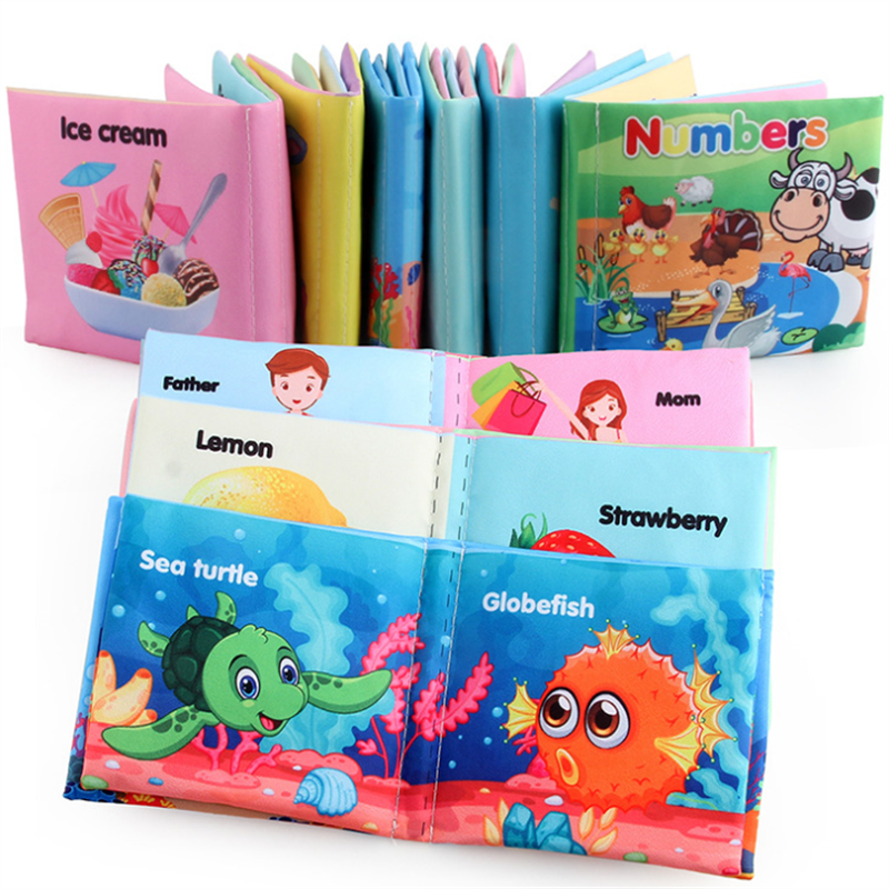 Hand Puppet Fabric Books, Newborn Baby Educational Cloth Book, Kids Early Learning Develop Reading Puzzle Book Toys