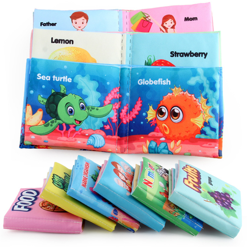 Hand Puppet Fabric Books, Newborn Baby Educational Cloth Book, Kids Early Learning Develop Reading Puzzle Book Toys