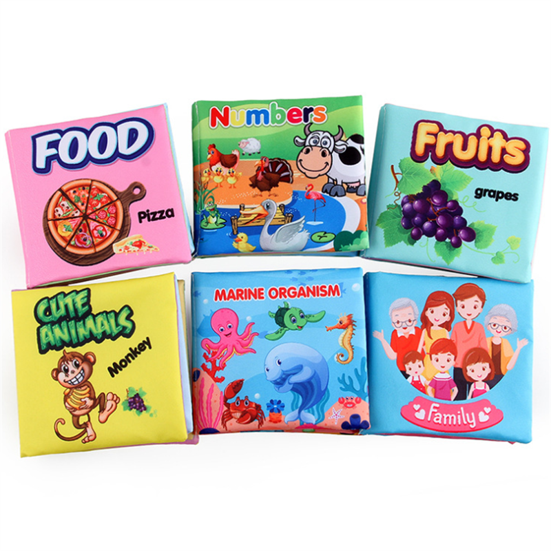 Hand Puppet Fabric Books, Newborn Baby Educational Cloth Book, Kids Early Learning Develop Reading Puzzle Book Toys