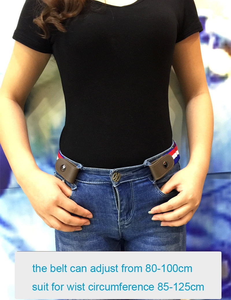 Buckle-Free Belt For Jean Pants, Dresses, Elastic Waist Belt For Women/Men