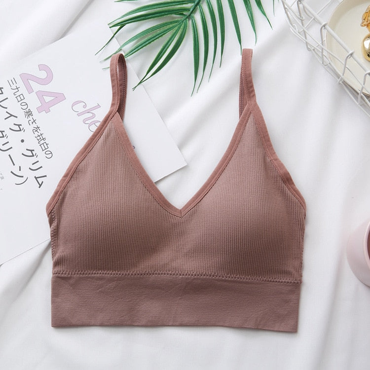 Women Crop Tops, Seamless Sports Lingerie, Tee Bra, Top Tank