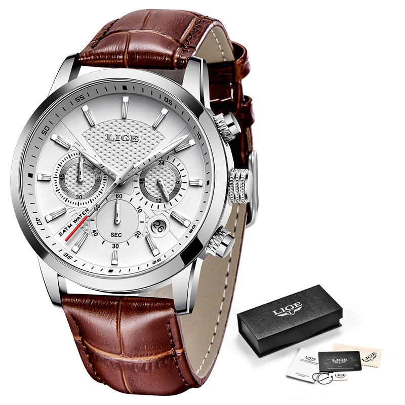 Top Brand Luxury Casual Leather Quartz Men's Watch