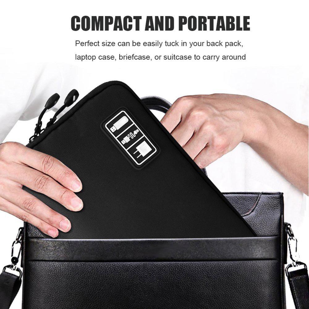 Cable Organizer System Kit Case, USB Data Cable Earphone Wire Pen Power Bank Storage Bags