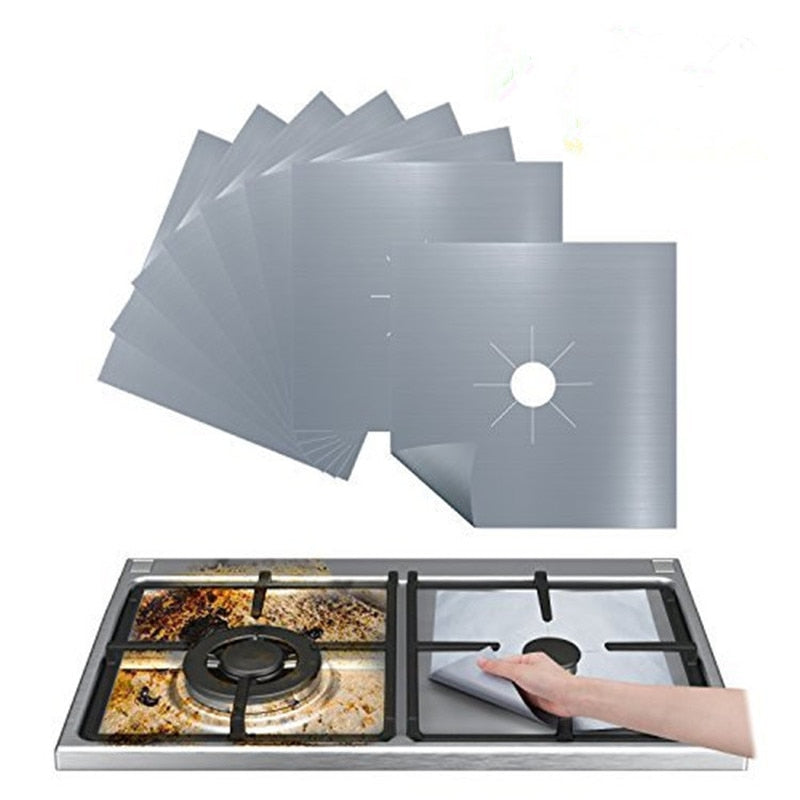 1/4PC Stove Protector Cover, Liner Gas Stove Protector