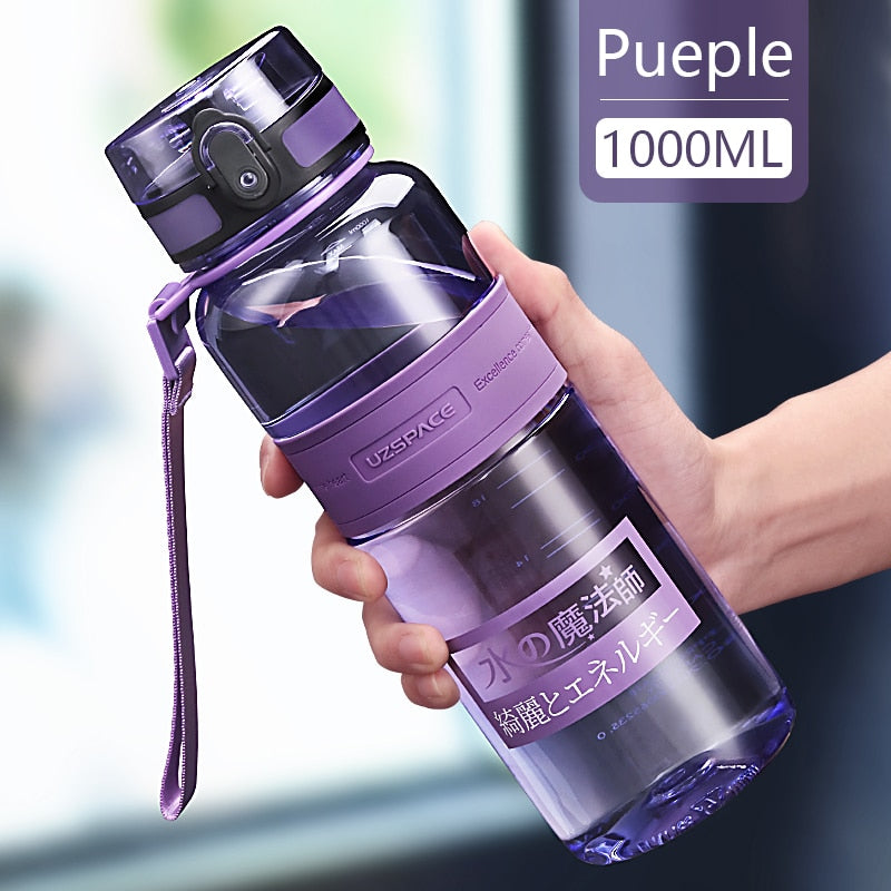 1L 1.5L 2L Water Bottle Large Capacity Eco-Friendly Plastic Portable Leakproof Drink Bottle