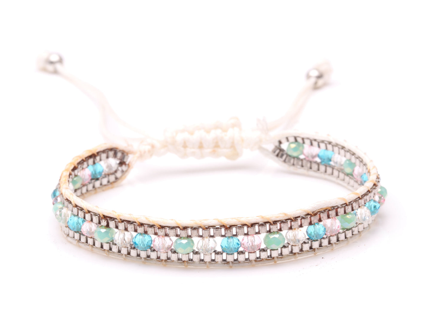 Multicolored faceted Japan Miyuki Crystal Bracelet