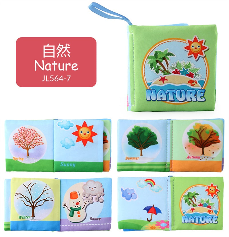 Hand Puppet Fabric Books, Newborn Baby Educational Cloth Book, Kids Early Learning Develop Reading Puzzle Book Toys