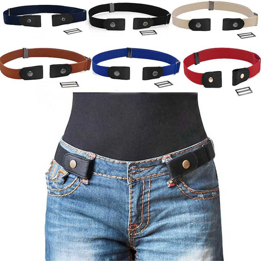 Buckle-Free Belt For Jean Pants, Dresses, Elastic Waist Belt For Women/Men