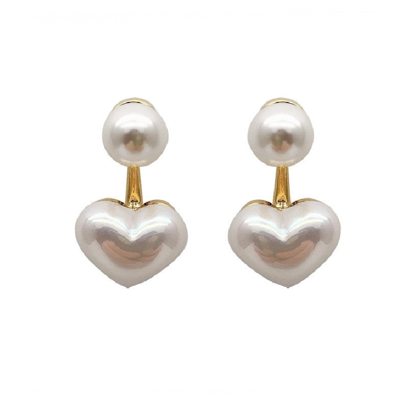 Heart Pearl Fine Earrings