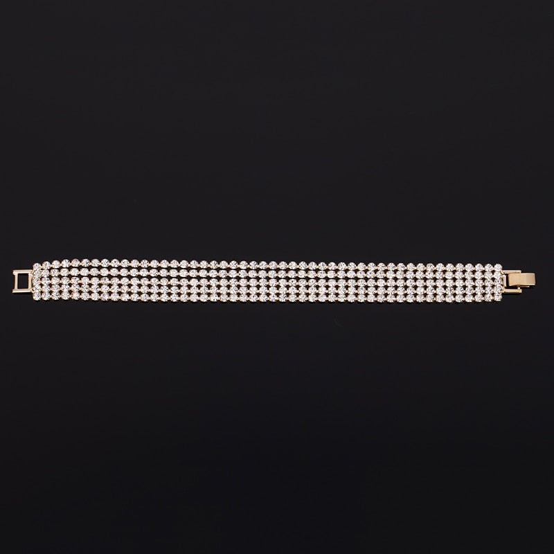 Crystal Multi-Layer Tassel Bracelet