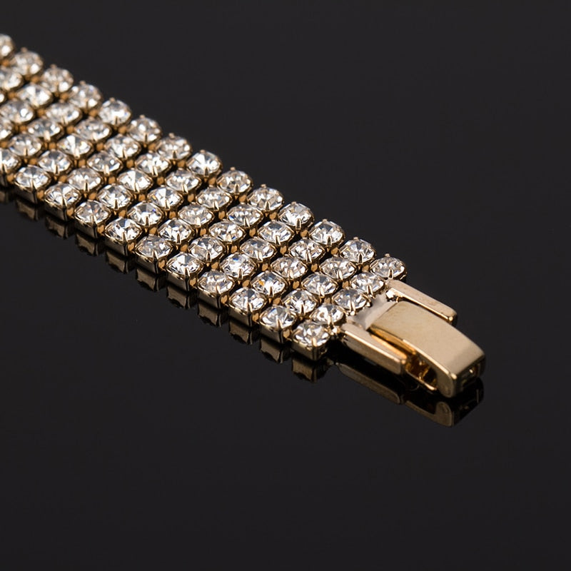 Crystal Multi-Layer Tassel Bracelet