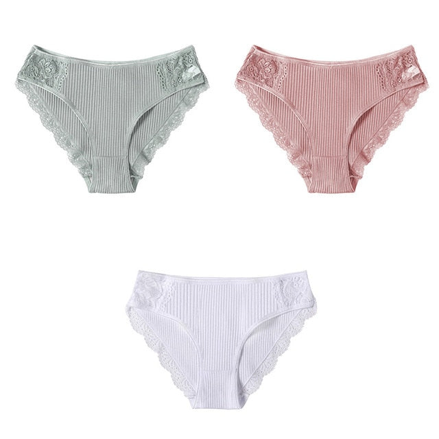 3PCS/Set Cotton Underwear Women/Panties Comfort Underpants