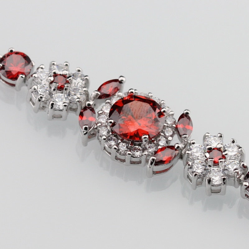 AAA+ Quality Red Garnet Wedding Bracelet