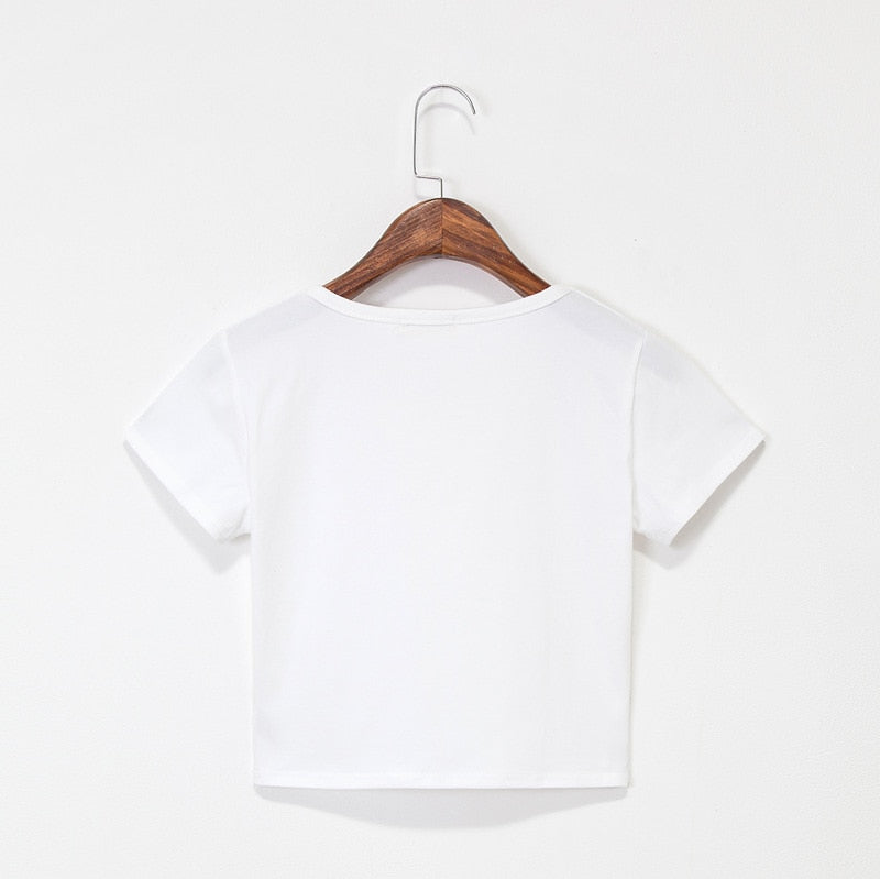 Casual Solid Cotton T-Shirt/Short Sleeve