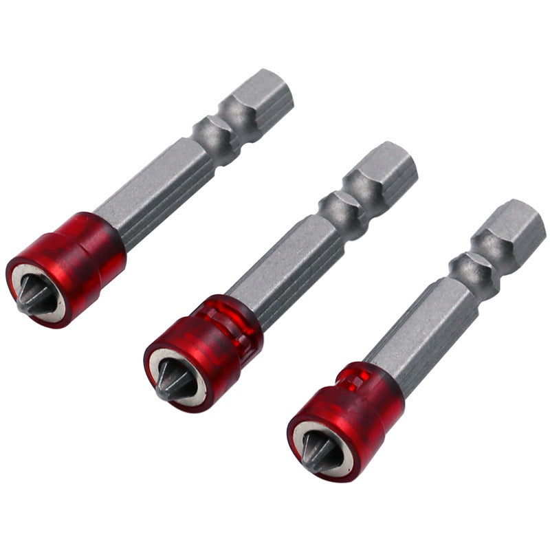 1/4 Screwdriver, Bits Red Head Magnet Driver, Hex Shank With Magnetizer, Cross Magnetic Bit