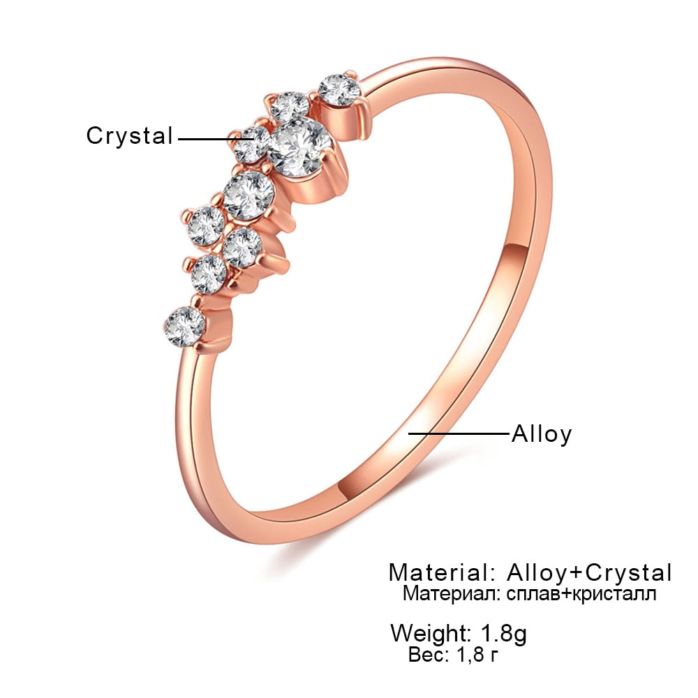 Stylish Rhinestone Crystal Opal Rings
