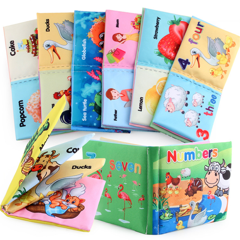 Hand Puppet Fabric Books, Newborn Baby Educational Cloth Book, Kids Early Learning Develop Reading Puzzle Book Toys