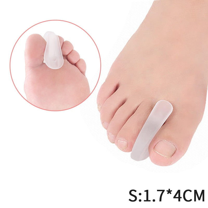 2Pcs=1Pair Silicone Toes Separator, Bunion Bone Ectropion Adjuster Toes