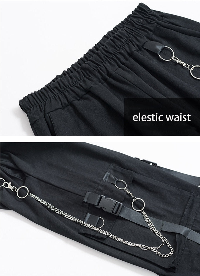 Women Cargo Pants/Harem Pants/Punk Pockets Jogger Trousers